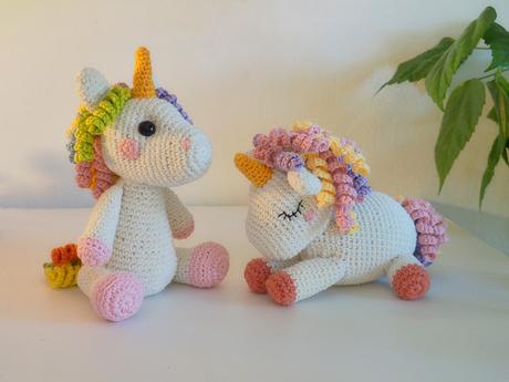 Háčkované jednorožce - rôzne druhy, 
