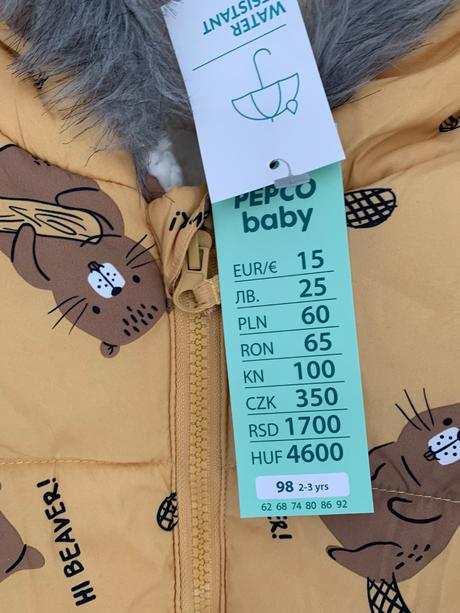 Detský zimný overal unisex 98, pepco,98