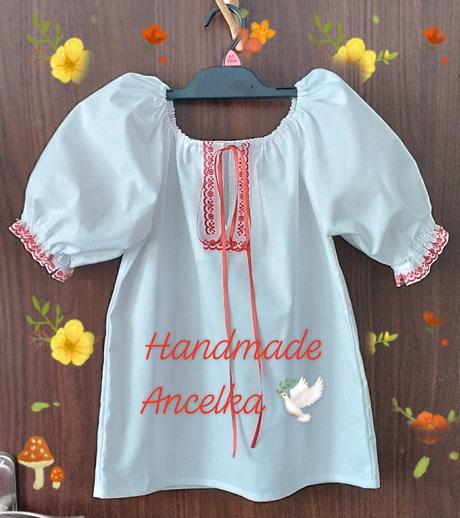 Folk blúzka, l - xxl