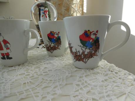 Vianočné šálky porcelánové čajové nové, 