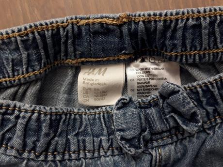 Tenučké riflíky, h&m,86