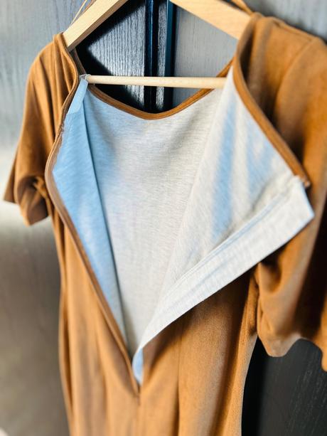 Šaty pripomínajúce semiš, 36 / s