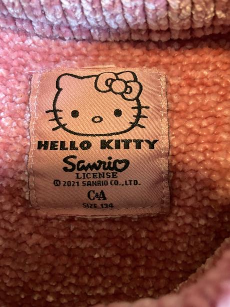 Plyšový sveter / mikina hello kitty, c&a,134