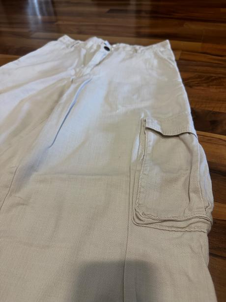 Kapsáčové béžové nohavice, lindex,164