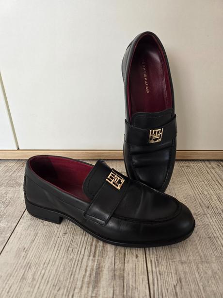 Kožene topanky tommy hilfiger, tommy hilfiger,39