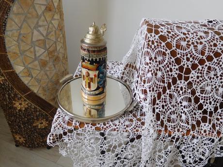 Korbel keramický s cínovým víkom munchen,