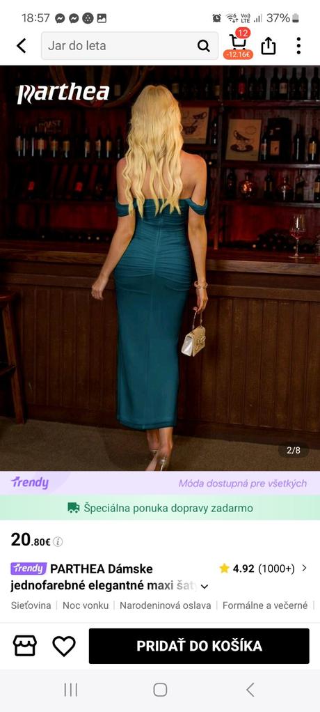 Petrolejové šaty, xs