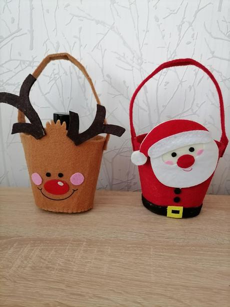 1x použité vianočné košíky /spolu 3e/, 