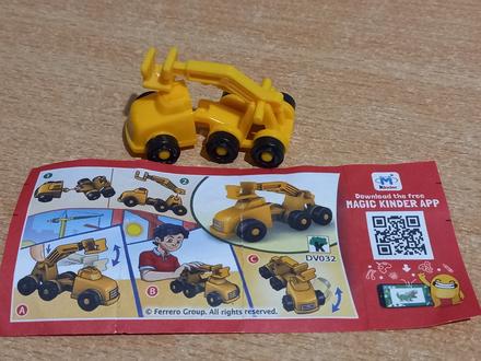 Kinder hračka dv032 auto žeriav, 