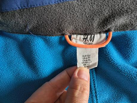 Tmavomodrá softshellová bunda 122, h&m,122