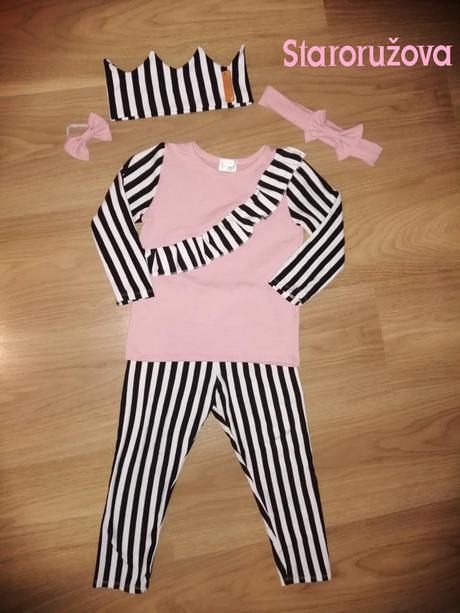 Tričko / nátelník kombinácia s pásikom, 62 - 158