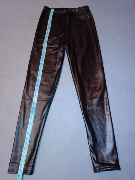 Koženkové legíny oteplené, 146