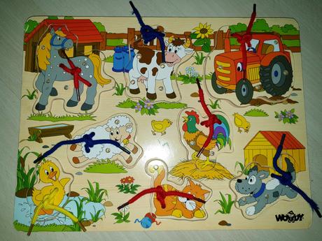 Drevené puzzle pre deti,