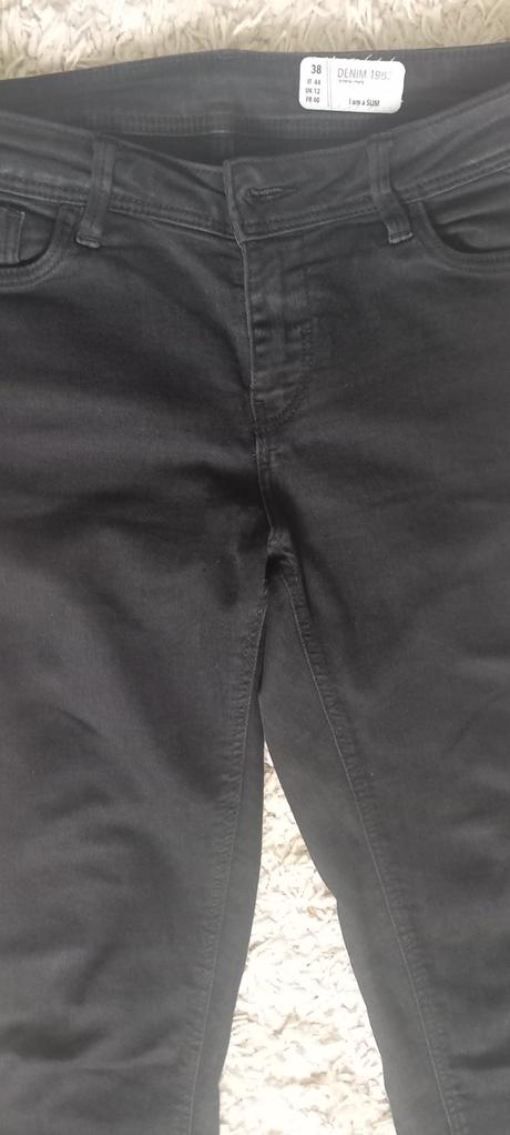 Čierne rifle v 38, denim co,38