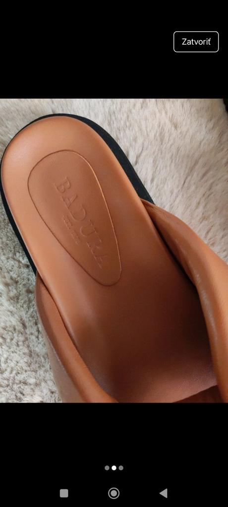 Dámske kožene šľapky badura, 38