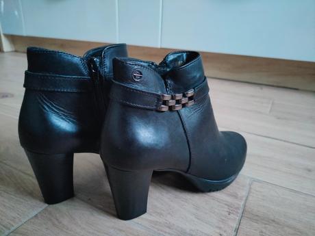 Kožené kotníkové čižmy, tamaris,38