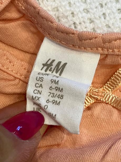 Dievčenské body broskyňové h&m (74), 74
