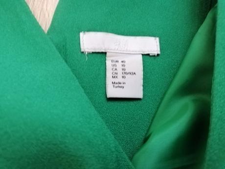 Trávovo zelené šaty, h&m,40