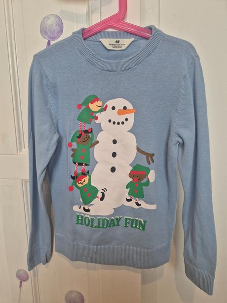Vianocny svetrik hm vel.122/128, h&m,122