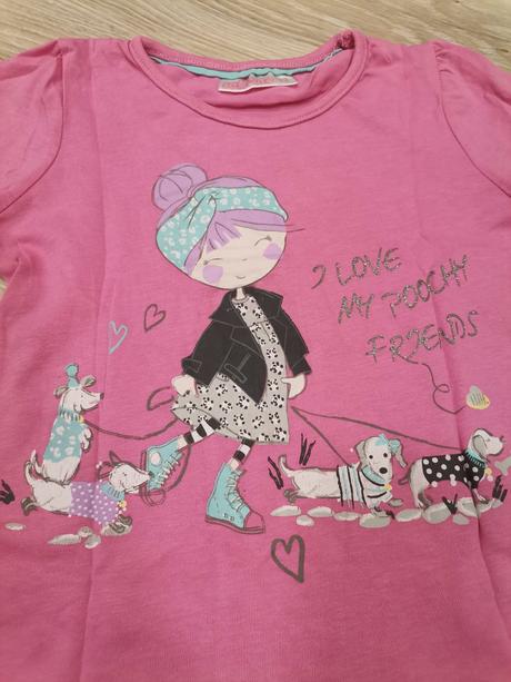 Dievčenské ružové tričko, pepco,92