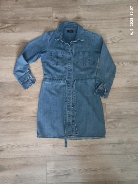 Riflové šaty na zapínanie (už s poštou), xs