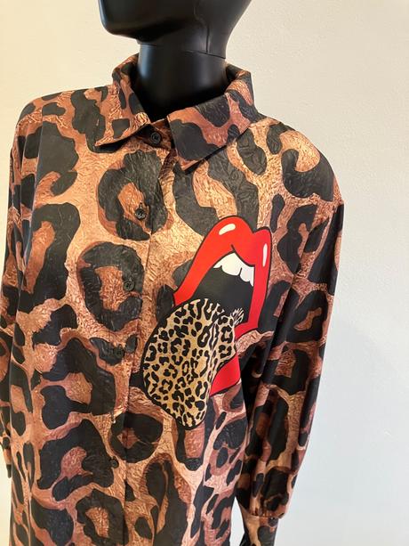 Dámska košeľa s leopardím vzorom (uni), l / m / s / xl