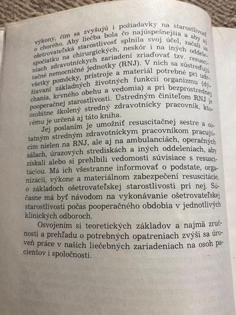 Resustitácia a pooperačná starostlivosť,