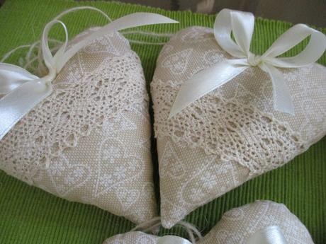 Vyparádené srdiečka s levanduľou,