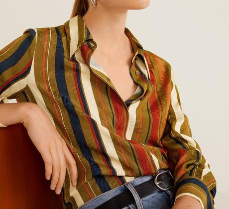 Mango žakárová blúzka, mango,s