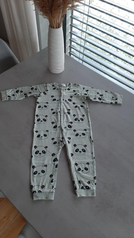 Pyžamko overál panda, h&m,86
