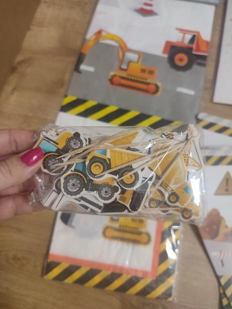 Stavebné stroje párty vyzdoba, 