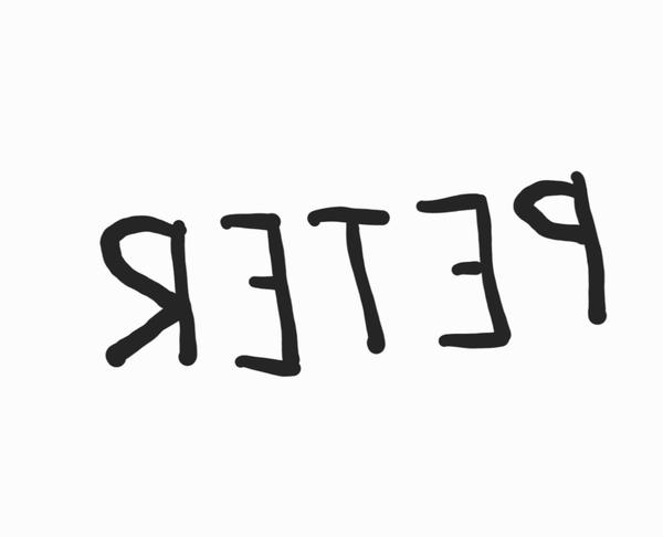 Pisanie odzadu a zrkadlovo