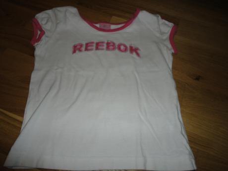 Biele tricko s napisom, reebok,128