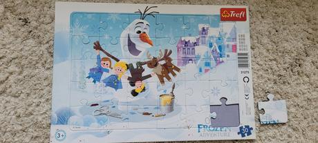 Puzzle ľadové kráľovstvo olaf,