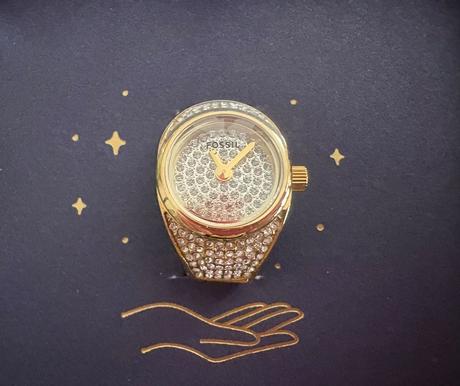 Fossil hodinky na prst s visačkou, fossil