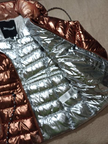 Desigual metalická zimná bunda, desigual,m