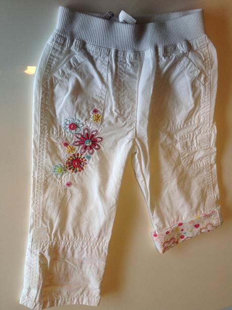 Biele kvietkovale roll-upky, mothercare,86