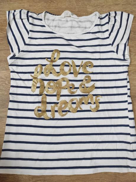 Tričko pásikavé, vek ,8-10r. veľ.134/140, h&m,134