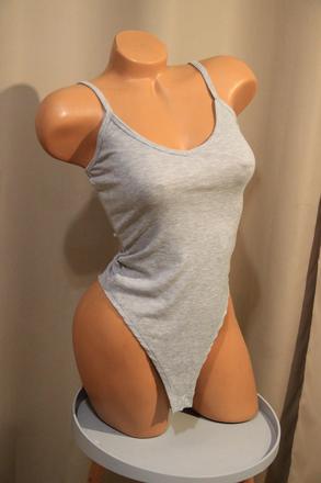 Šedý body top, xs, xs
