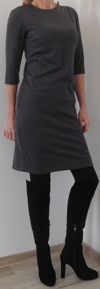 Elegantné elastické šatočky s ružovým detailom, 36, 36