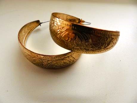 Tepané náušnice kruhy,