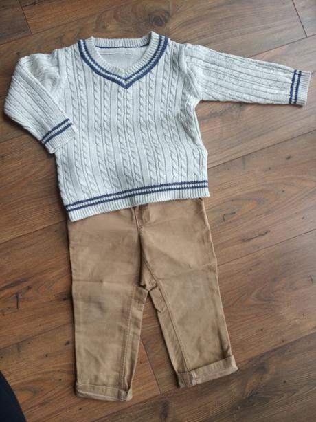 Set svetríka s nohavicami, h&m,86
