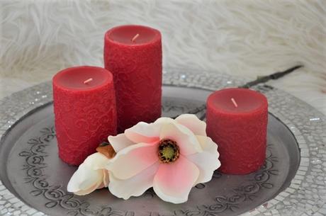 3 x ornamentová sviečka,