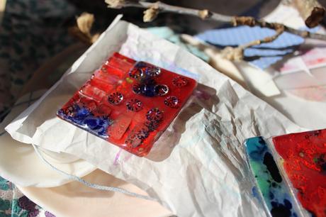 Sada umeleckých obrázkov 3x, príveskov, handmade, 