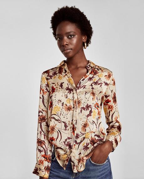 Zara bezova bluzka s kvetmi vel.s a m, zara,m / s