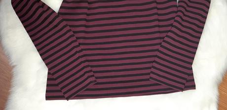 Bordové tričko s pásikmi, new yorker,xs