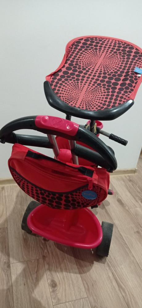 Smart trike zoo 3v1 multifunkčná s rukoväťou červe,