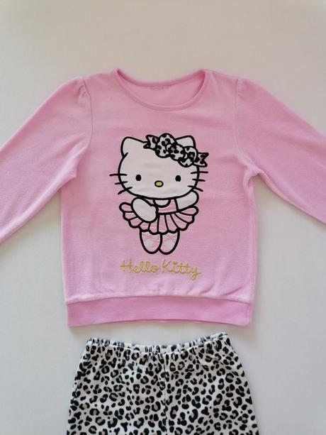 Velurove pyzamko 98/104 hello kitty, h&m,98