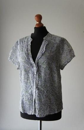 Ľahká vzorovaná blúzka s volánovým, zara,xl