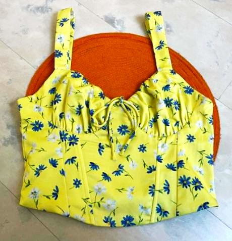 Korzetový crop, bershka,m